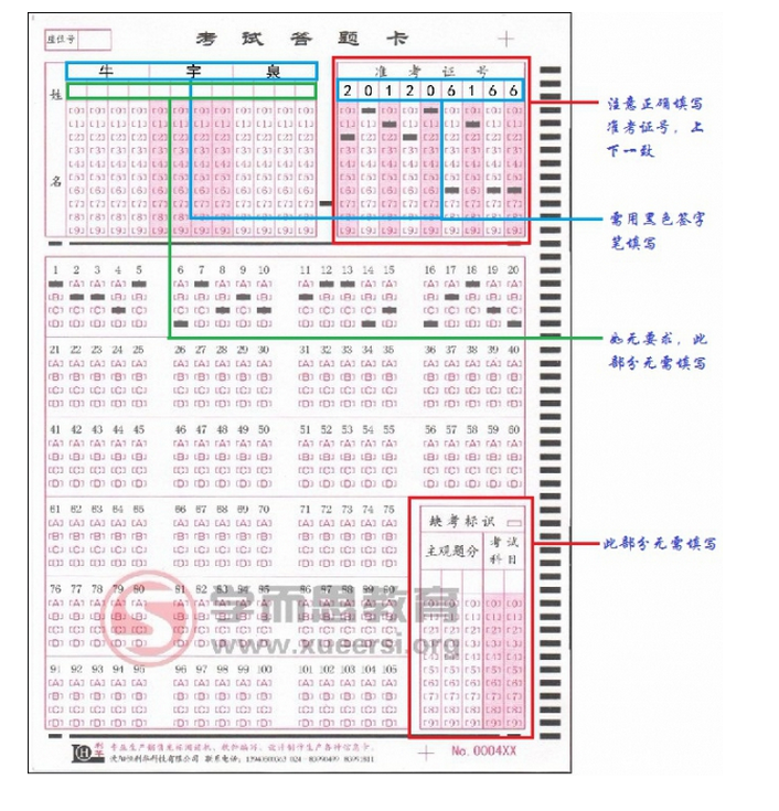 电脑涂卡器能扫描到2B铅笔和05签字笔所填涂