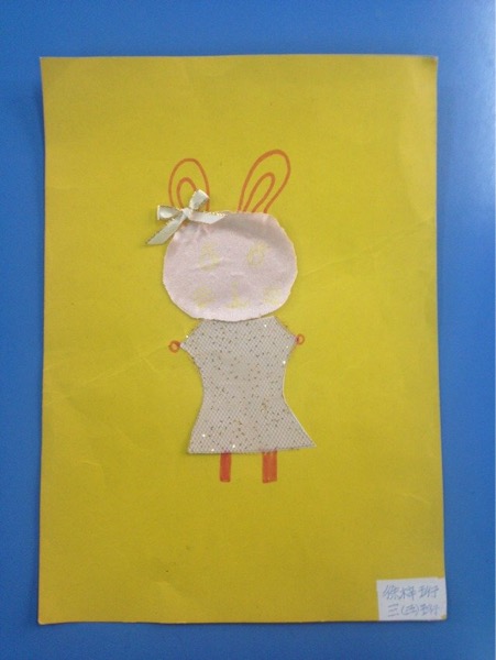 活动 孩子们的布贴画作品