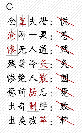 容易出现错别字的成语大全,睁大眼睛看清楚了