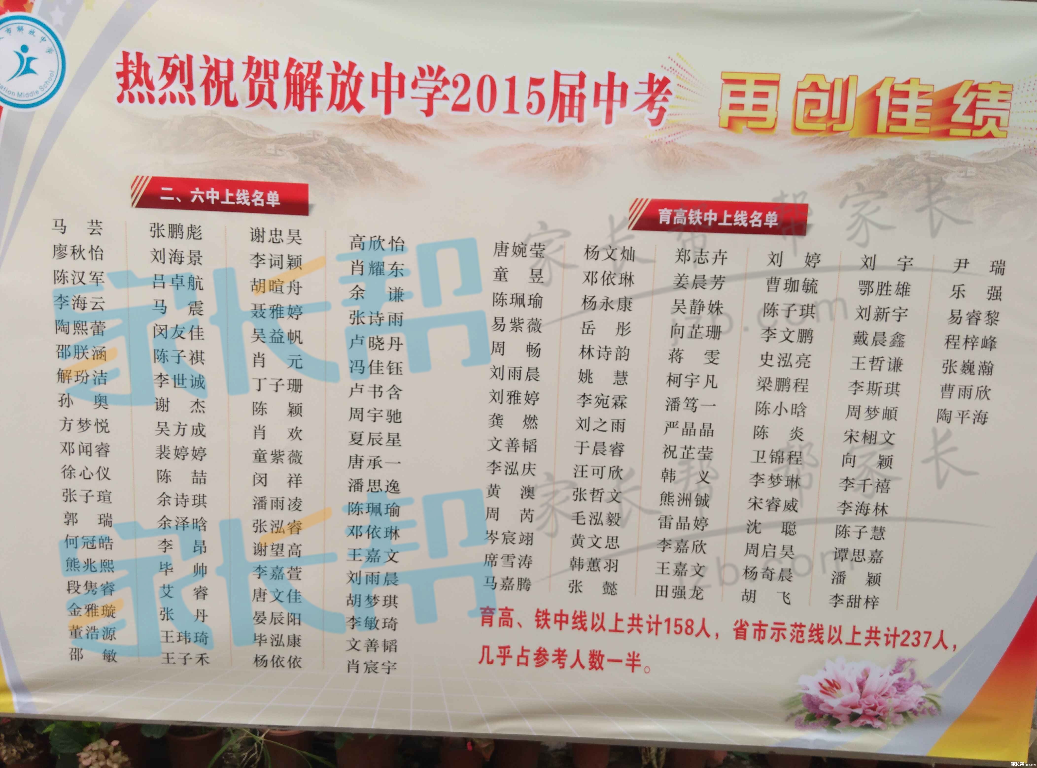 2015年武汉汇总各初中中考历史及范文中考(7成绩喜报叙事初中教育图片