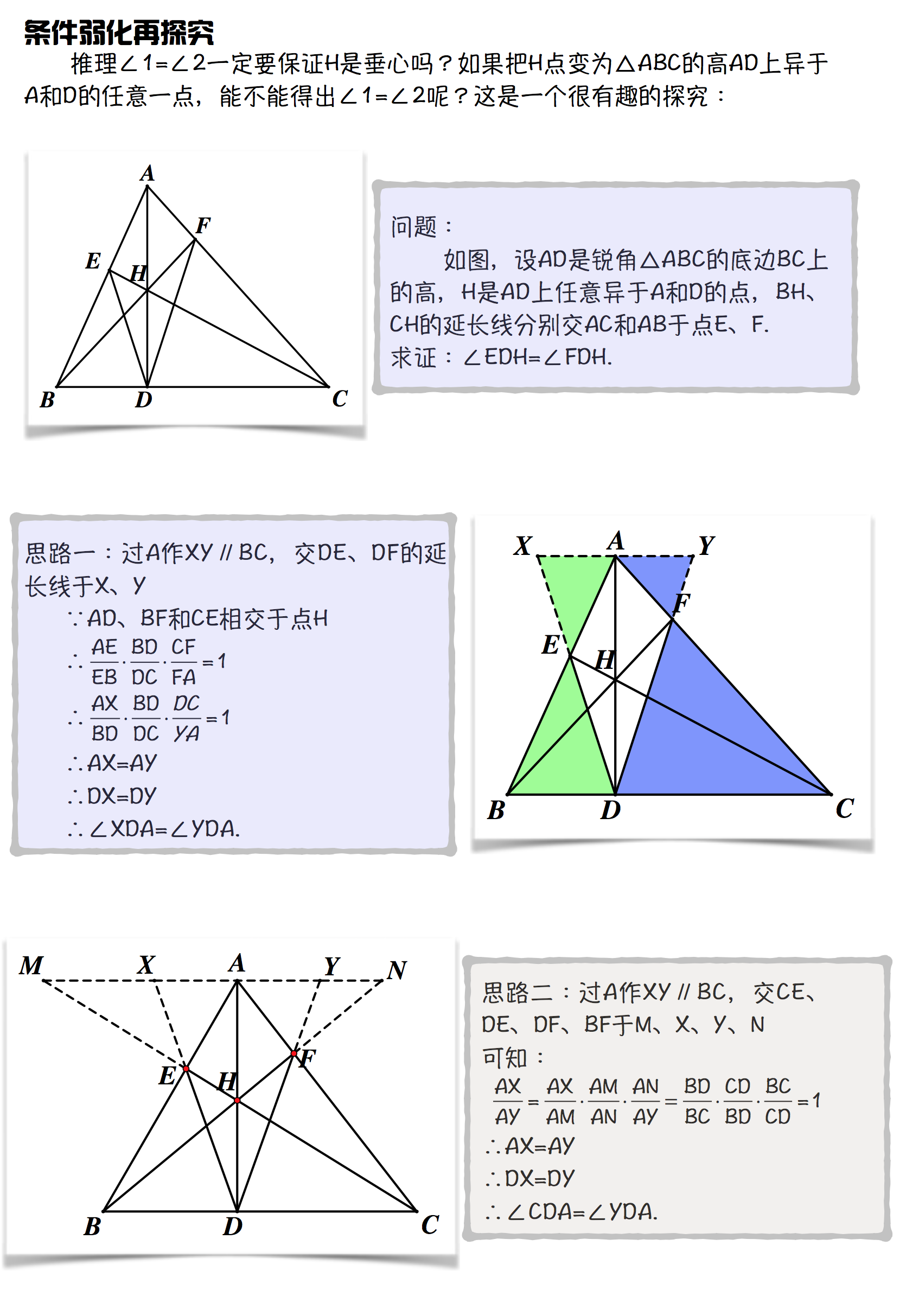 崔梦迪老师冲刺竞联赛系列:垂足三角形性质的