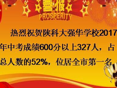 咸阳陕科大强华学校喜报