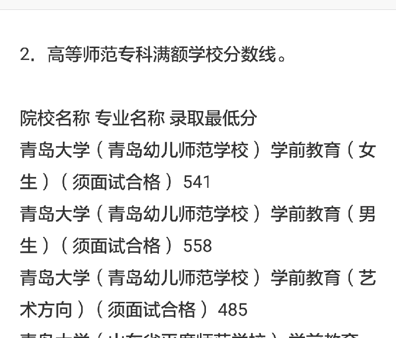 求17年幼师3+2录取分数线。