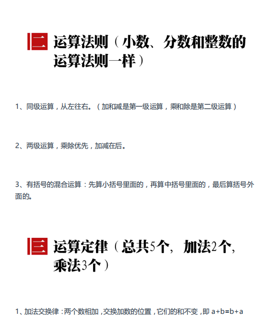 免费领!小学数学13个重点模块知识点汇总