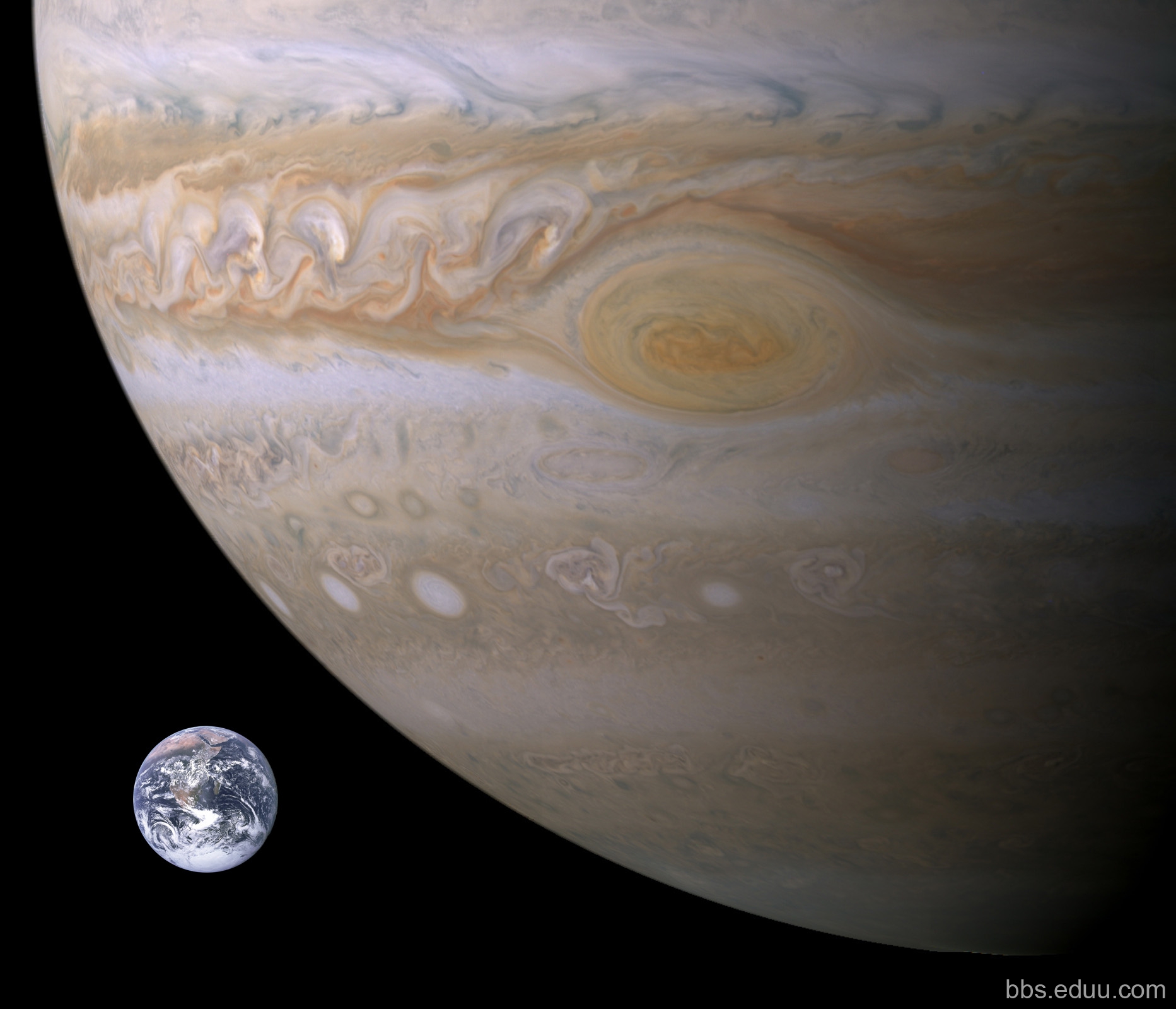 地球和木星相比.jpg_吉德网 地球和木星相比.jpg